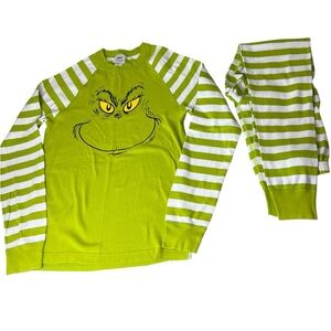 Hanna Andersson Wo Small Grinch Green Striped Family Christmas Matching Pj Set